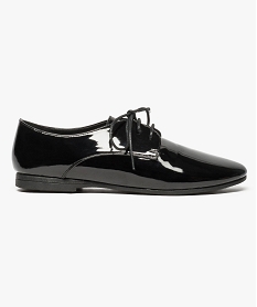 GEMO Derbies femme à fine semelle noir vif