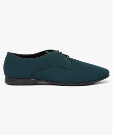 GEMO Derbies femme à fine semelle vert standard