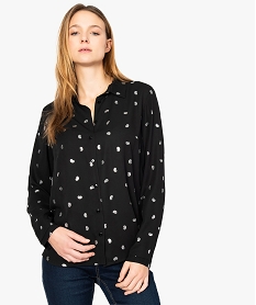 GEMO Chemise femme fluide avec motifs pailletés Multicolore