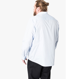 chemise col classique avec poignets ajustables bleu chemise manches longues8367801_3