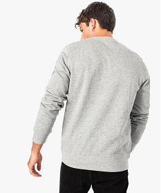 sweat-shirt pour homme avec inscription sur lavant gris sweats8368501_3