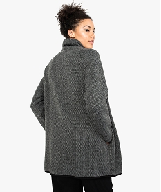 manteau souple en maille forme cape pour femme gris8377101_3