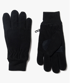 GEMO Gants isolants en maille polaire pour homme - 3M Noir