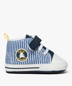 chaussons de naissance en denim - lulu castagnette bleu8385401_1