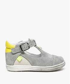 chaussures premiers pas garcon bicolore gris chaussures de parc8385901_1