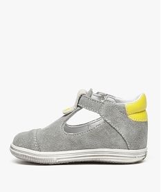 chaussures premiers pas garcon bicolore gris8385901_3