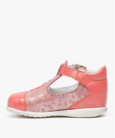 chaussures premiers pas fille a effet iridescent rouge8386301_3
