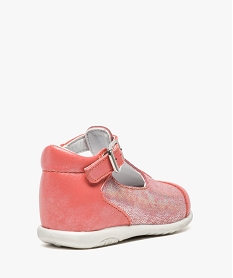 chaussures premiers pas fille a effet iridescent rouge8386301_4