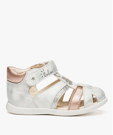 GEMO Sandales fille en matière pailletée - Lulu Castagnette blanc standard