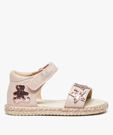 GEMO Sandales bébé fille avec motifs pailletés - Lulu Castagnette rose standard