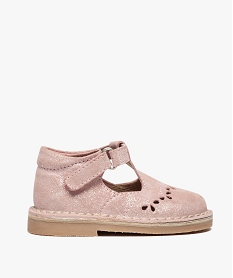 chaussures de marche bebe fille paillete rose8390501_1