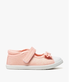 GEMO Tennis bébé fille en toile façon babies à scratch rose standard