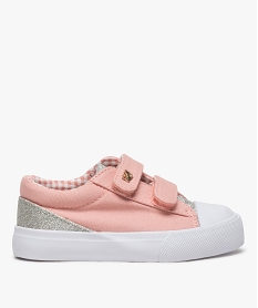 GEMO Tennis bébé fille skateshoes à scratch et paillettes Rose