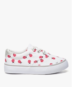 tennis bebe fille avec motifs coccinelles et paillettes blanc8391801_1