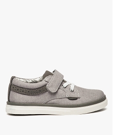 GEMO Derbies garçon avec fermeture scratch Gris