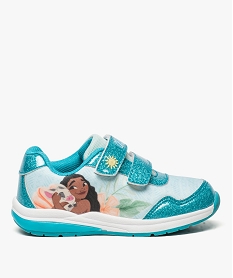 GEMO Baskets fille avec motif Vaiana et semelle lumineuse - Disney Bleu