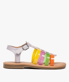 GEMO Sandales filles à brides plastique multicolores Multicolore