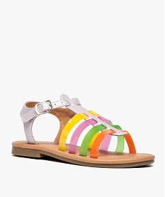 sandales filles a brides plastique multicolores multicolore sandales et nu-pieds8398901_2