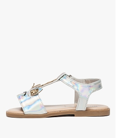 sandales fille iridescentes a paillettes et motif licorne gris8399601_3