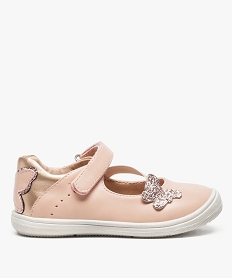 GEMO Babies fille avec papillons pailletés et fermeture scratch Rose