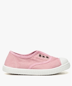 GEMO Tennis fille à enfiler en toile de coton bio Rose