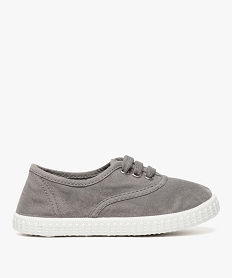 tennis garcon lacees en toile de coton bio gris8404101_1