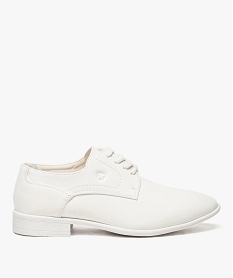 derbies garcon unies a lacets blanc chaussures basses8404501_1