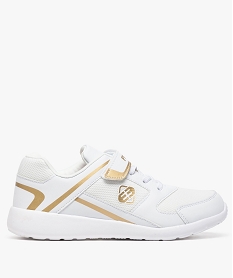GEMO Baskets garçon à lacets élastiques et scratch - Freegun Blanc