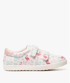 GEMO Baskets à scratch avec motifs flamants roses fille Multicolore