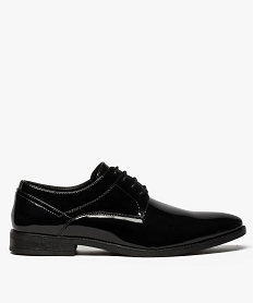 derbies homme en simili cuir verni noir chaussures de ville8416901_1