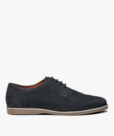 derbies homme avec semelle en caoutchouc bleu chaussures de ville8418001_1