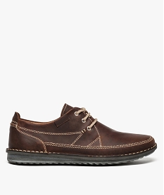 derbies homme  avec surpiqures contrastantes brun chaussures de ville8418201_1