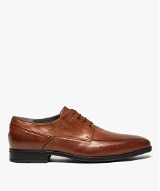 derbies homme avec surpiqures et bout carre brun chaussures de ville8418701_1