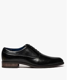 GEMO Derbies homme richelieu intérieur cuir Noir