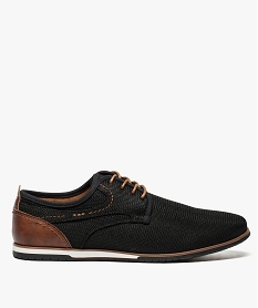 GEMO Derbies homme en mesh avec semelle sport Noir