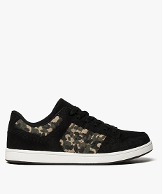 GEMO Baskets homme à lacets style skate shoes kaki standard