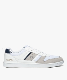 GEMO Tennis homme à lacets avec dessus multimatières Blanc