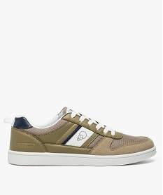 GEMO Tennis homme à lacets avec dessus multimatières beige standard