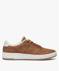 GEMO Tennis homme bicolore à semelle blanche marron standard