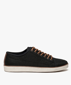 GEMO Tennis homme en toile avec lacets contrastants noir standard