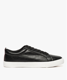 GEMO Tennis homme unies à lacets avec semelle contrastante noir standard