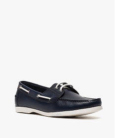 chaussures bateau homme  avec lacet contrastant bleu mocassins et chaussures bateaux8429401_2