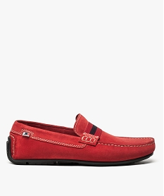 mocassins homme  avec patte rayee rouge8433001_1