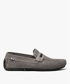 mocassins homme  avec patte rayee gris mocassins et chaussures bateaux8433301_1