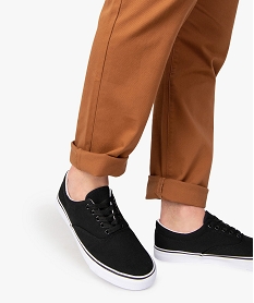 GEMO Tennis homme en toile avec semelle contrastante noir standard