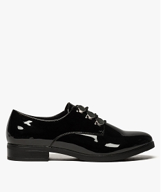 derbies vernis pour femme avec bijoux metalliques sur le dessus noir derbies8435001_1