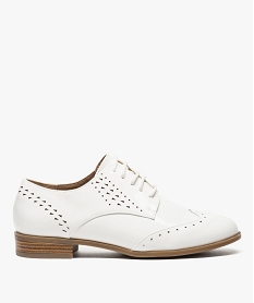 derbies femme vernis a bout amande blanc8435701_1