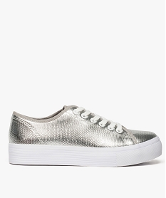 tennis femme a plateforme aspect python gris8438501_1