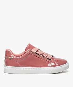 GEMO Tennis femme vernies avec lacet ruban Rose