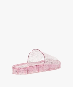 claquettes de piscine femme en plastique paillete rose8441801_4